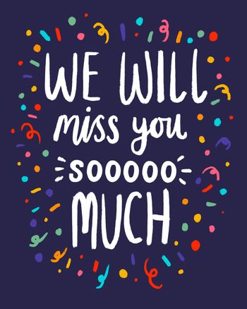 Use Confetti miss you card