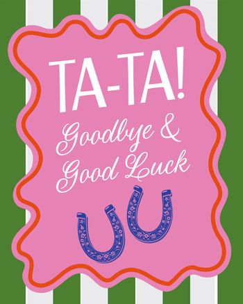 Use Lucky Horseshoe leaving card - Group leaving card