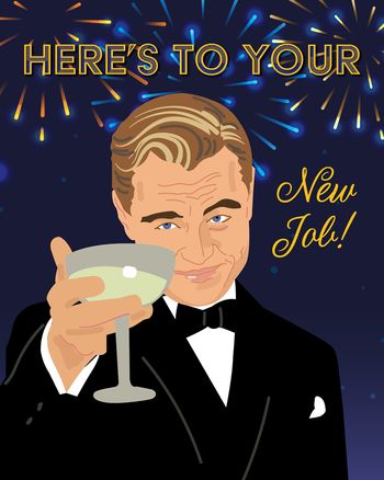 Use Leonardo Di Caprio Leaving card - group leaving card