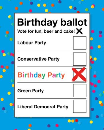 Use General Election - Birthday group card