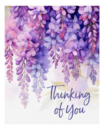 Use Wisteria Sympathy Card - group ecard
