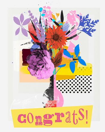 Use Vase of flowers - Congratulations group ecard