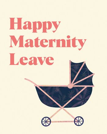 Use Vintage Pram - group maternity card