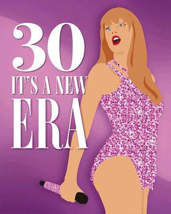 Use Taylor Swift - 30th birthday group ecard