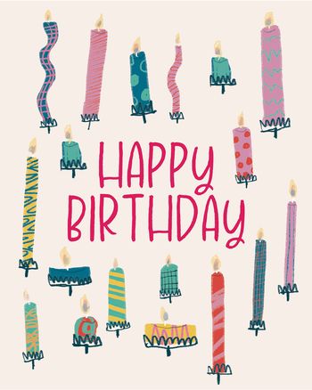 Use Candles - group birthday ecard