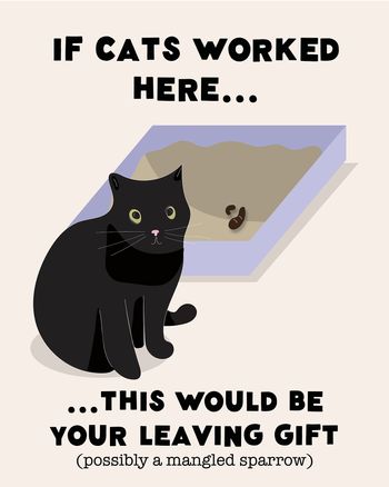 Use Litter tray - group leaving ecard