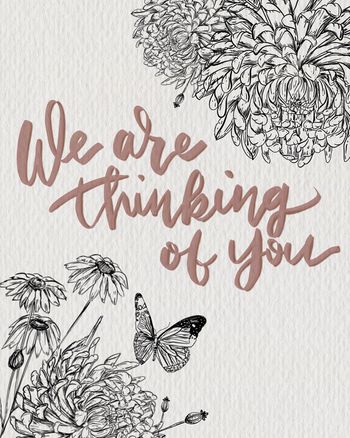 Use Engraved flowers - Group sympathy ecard