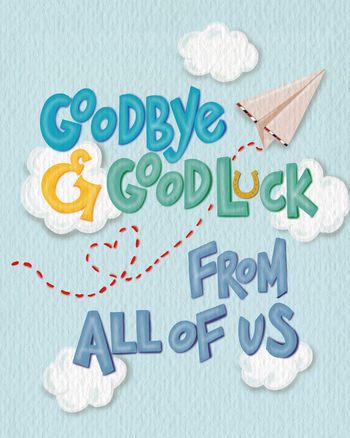 Use Paper plane - Group leaving ecard