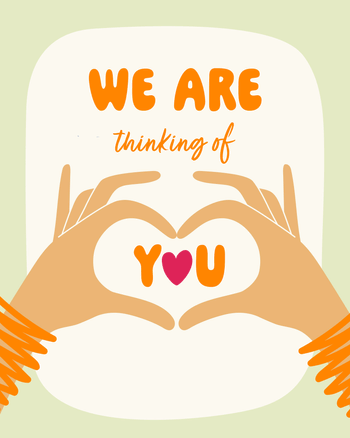 Use Heart hands - group get well card