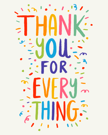 Use Confetti Thank you group card