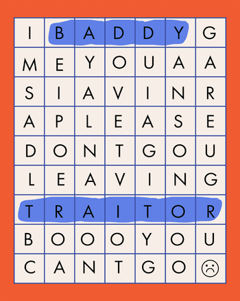 Use Wordsearch - group leaving card