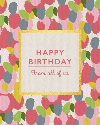 Use Classic floral - group birthday card