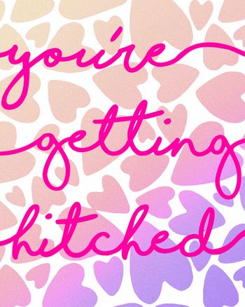 Use Trendy script - group wedding ecard