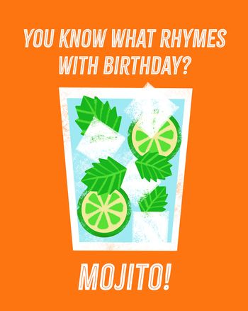 Use Birthday Drinks - group Birthday card