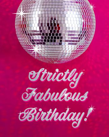 Use Strictly come dancing  - group birthday ecard