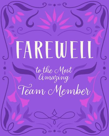 Use Purple Goodbye - group leaving ecard