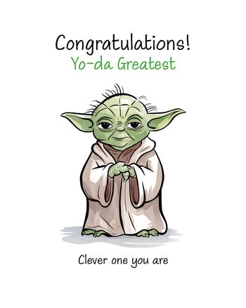 Use Yo-da congratulates you - group great-job ecard
