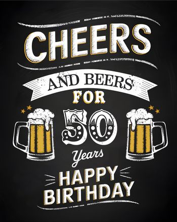 Use Cheers you're 50 - group Birthday ecard