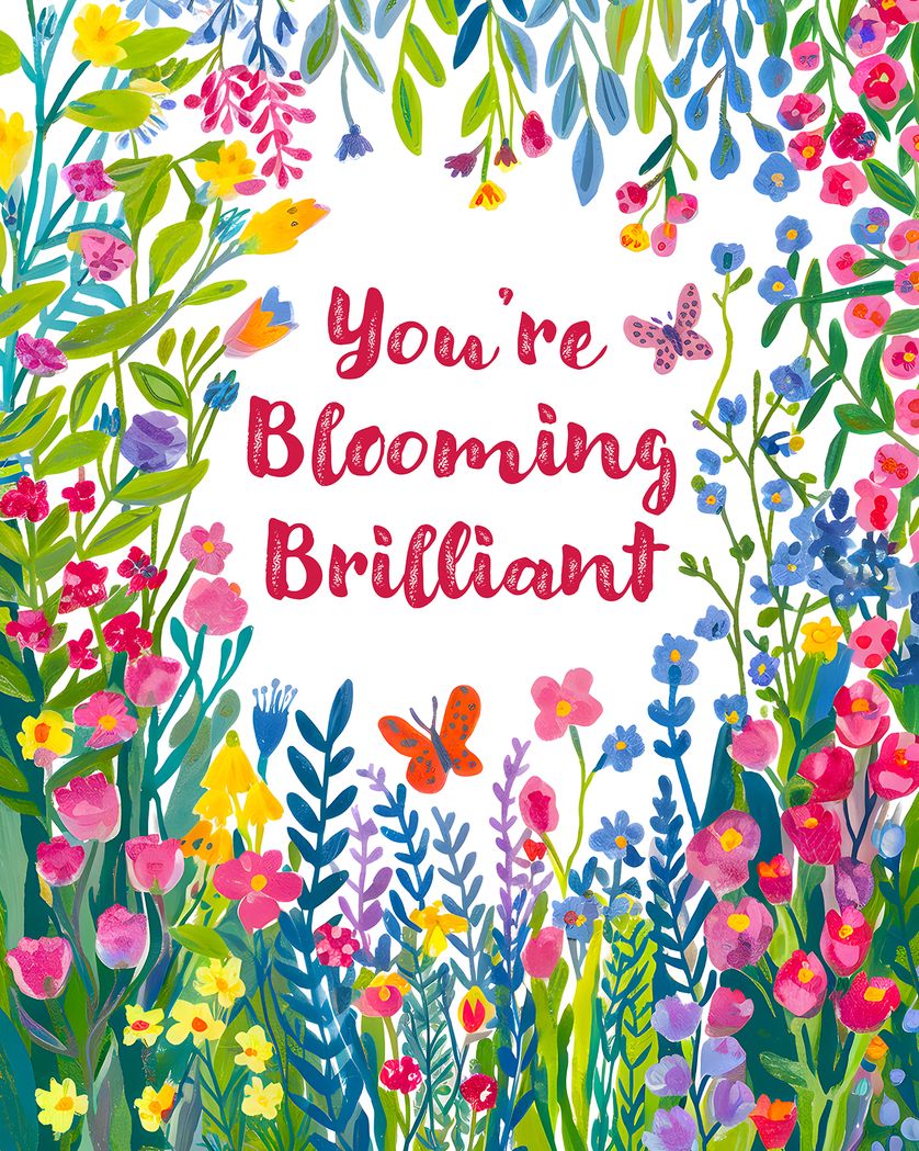 Card design "Floral frame - groupn employee appreciation ecard"