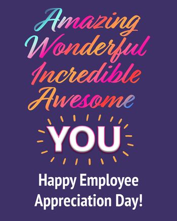 Use Wonderful words - group employee ecard