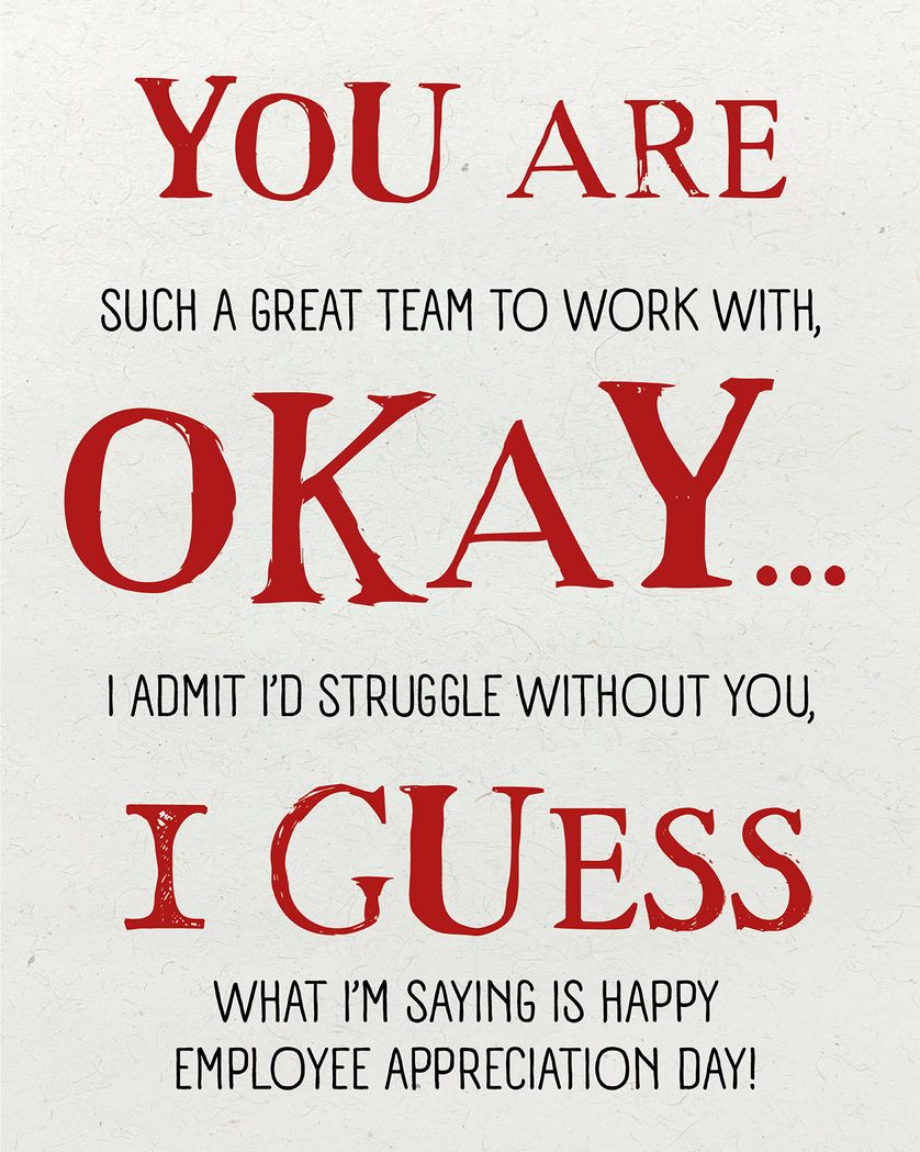 Card design "Hidden message - group employee ecard"