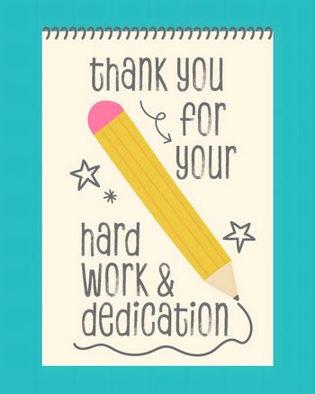 Use Notepad of thanks -  group employee appreciation card
