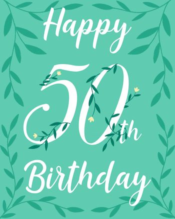 Use Floral Milestone - group 50th Birthday ecard