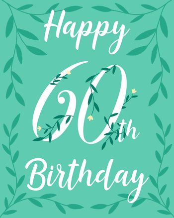Use Floral Milestone - group 60th Birthday ecard