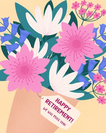 Use Goodbye Bouquet - group retirement ecard