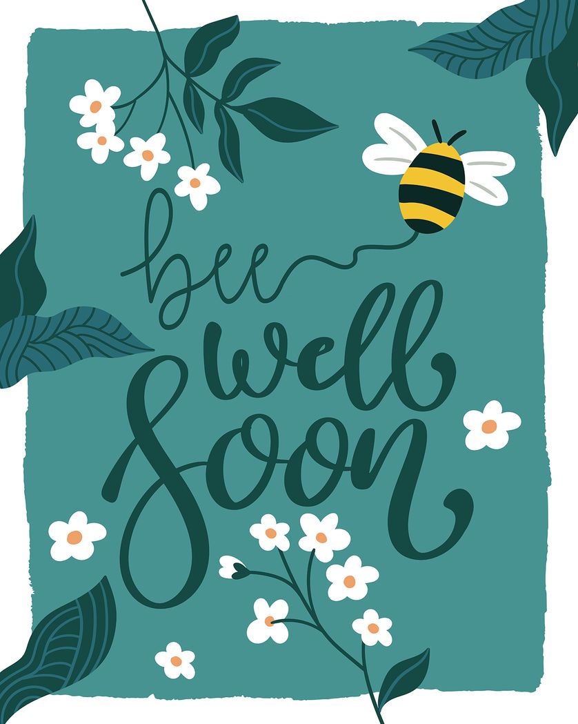 Card design "Healthy hive - group get well ecard"