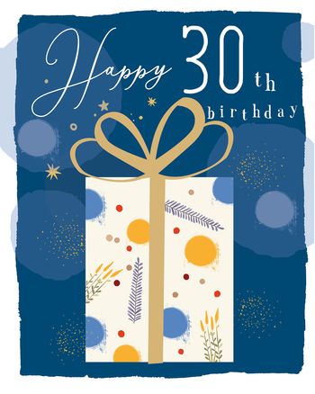 Use Gift wrapped - group 30th birthday ecard