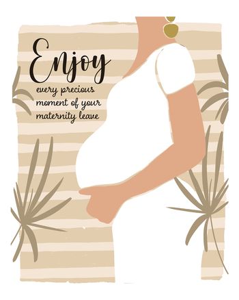 Use Stylish bump - group maternity leave ecard