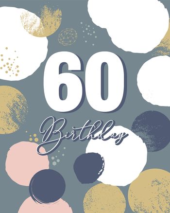 Use Grunge dots - group 60th birthday ecard