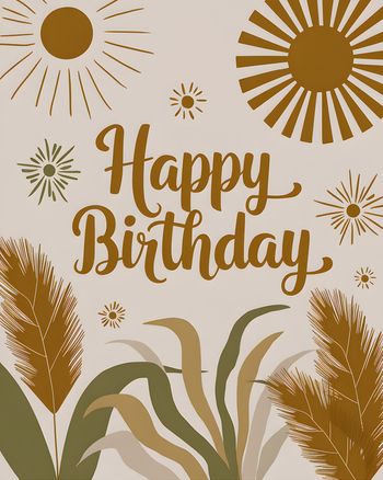 Use Natural birthday  - group ecard