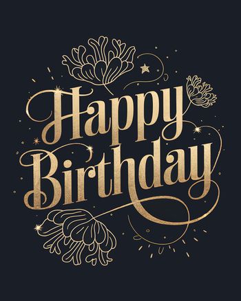 Use gold elegance - group birthday ecard