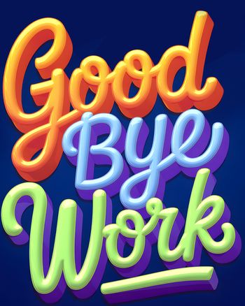 Use 3d swirly type - group retirement ecard