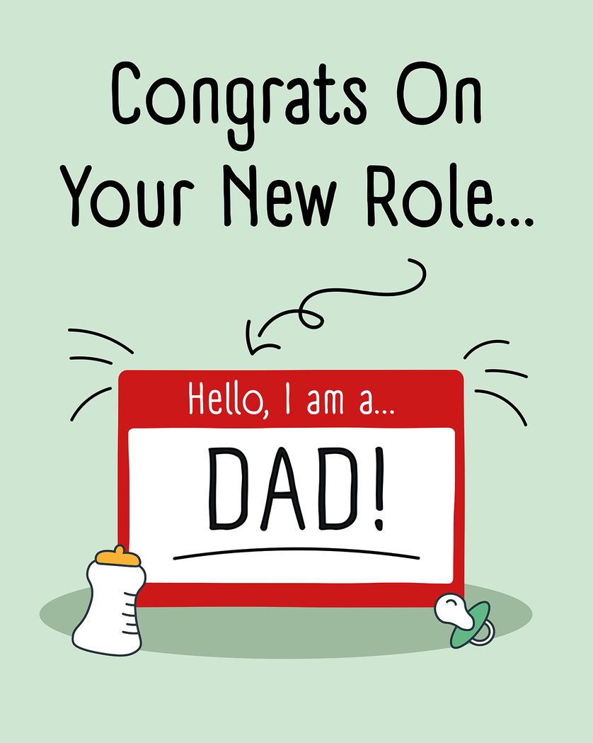 Card design "New role - group new baby ecard"