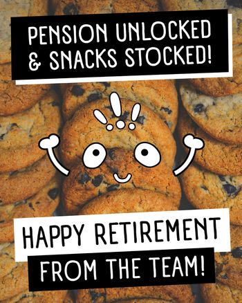 Use Snack time unlocked - group retirement ecard