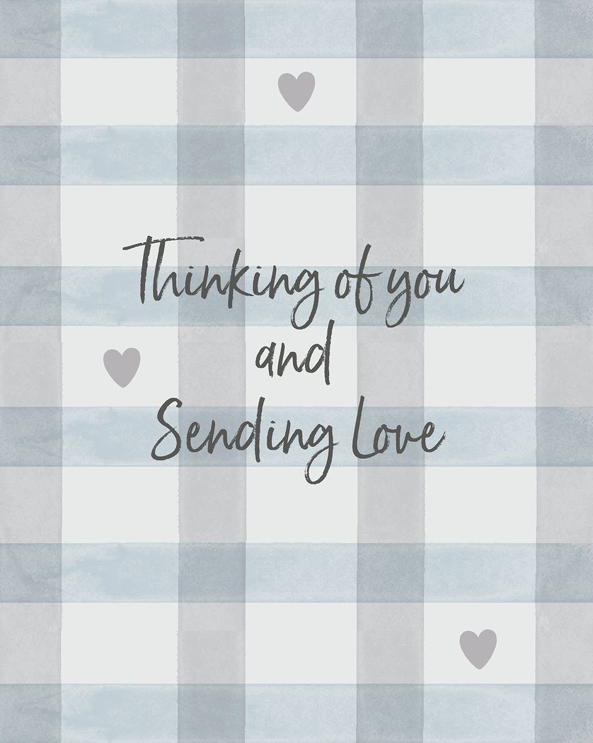 Card design "Gingham wishes - group sympathy ecard"