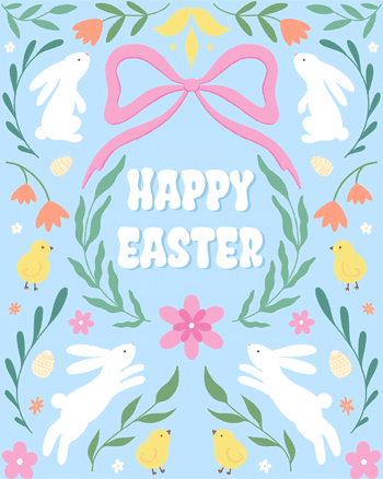Use Sweet easter - group ecard