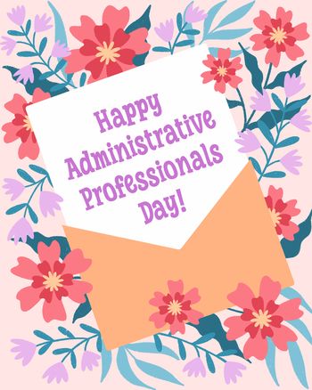 Use Flowery note - group admin day ecard