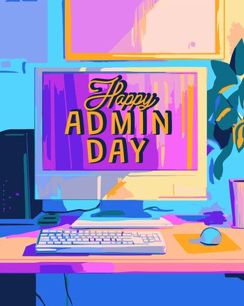 Use Dayglo Desk - group admin day ecard