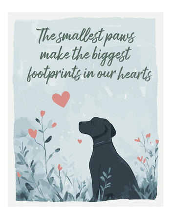 Use Heart prints - group pet sympathy ecards