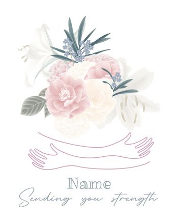 Use Floral Hug - group sympathy ecard