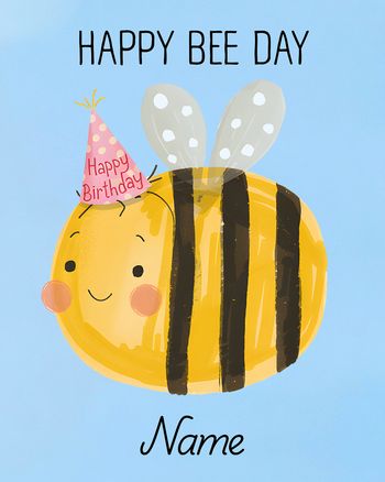 Use Buzzing Birthday - group ecard