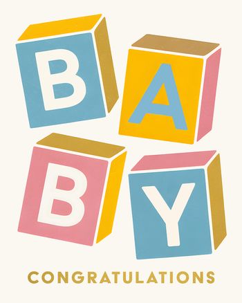 Use Baby Blocks - group baby ecard