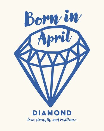 Use April Birthstone - group birthday ecard