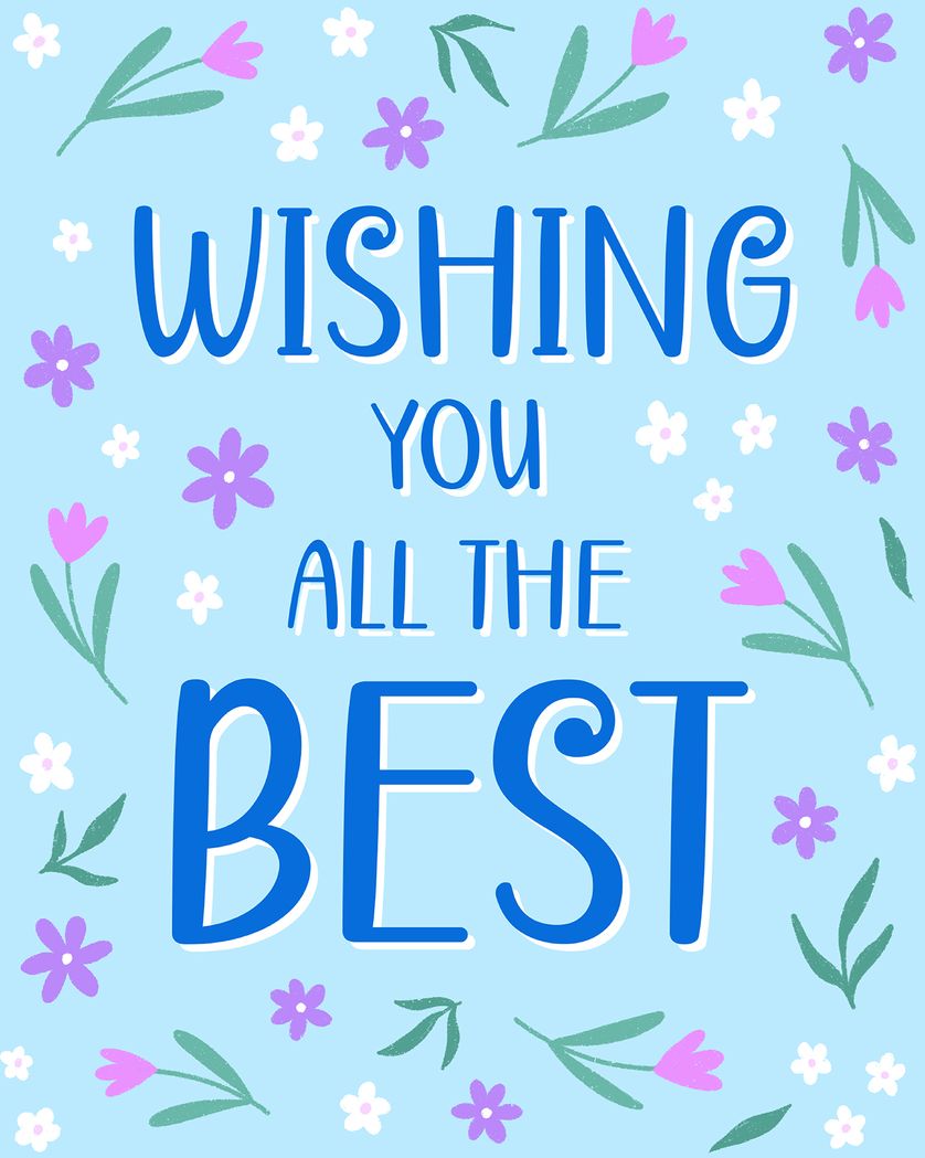 Card design "Floral Wishes - group greeting card"