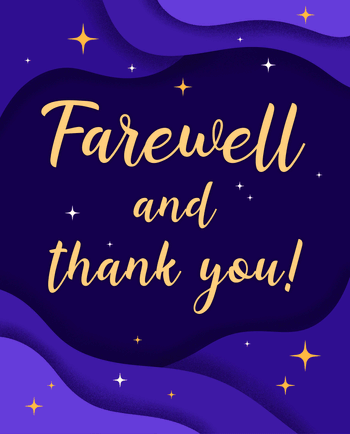 Use Sparkly Farewell - group greeting card