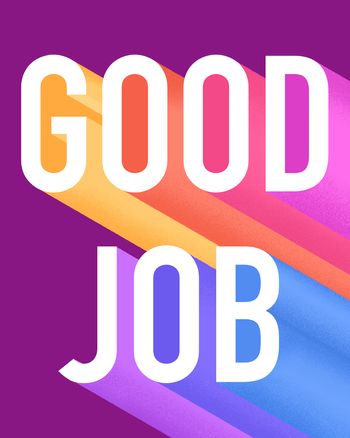 Use Rainbow Bright - group good job ecard